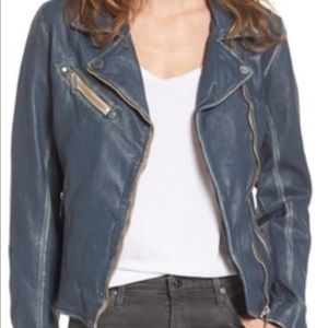Brand New W/ Tags Vegan Leather Biker Jacket